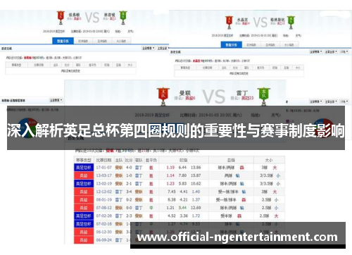 深入解析英足总杯第四圈规则的重要性与赛事制度影响 深入解析英足总杯第四圈规则的重要性与赛事制度影响
